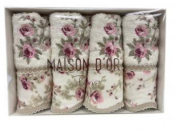 Салфетки махровые Maison D'or Lady Roses крем