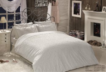 Комплект постельного белья Maison D'or Rosemarine со стразами белый