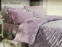 Комплект постельного белья Maison D'or New Damask с вышивкой фиолетовый