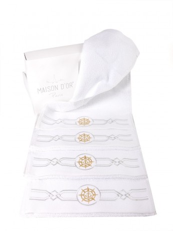 Салфетки махровые Maison D'or Eleganze Marin белый