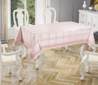 Скатерть Karna с гипюром Botanic коралловый