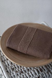 Кухонное полотенце микрокоттон двухсторонний Karna Truva коричневый